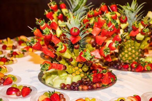 Fresh fruit arrangement for events - African catering Winnipeg